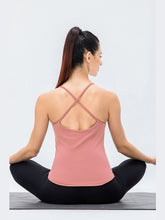 Load image into Gallery viewer, Crisscross Back Spaghetti Strap Yoga Cami Activewear LoveAdora