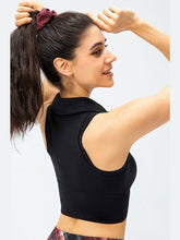 Load image into Gallery viewer, Cropped Collared Yoga Tank Activewear LoveAdora