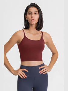 Feel Like Skin Scoop Neck Sports Cami Activewear LoveAdora