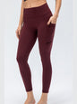 High Waist Exposed Seam Leggings with Zipper Pockets Activewear LoveAdora