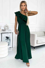 Load image into Gallery viewer, One-Shoulder Ruffled Maxi Dress