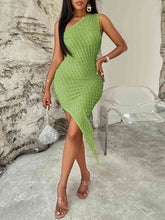 Load image into Gallery viewer, Sleeveless Asymmetrical One Shoulder Dress