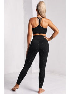 Star Print Sports Bra and Leggings Set Activewear LoveAdora