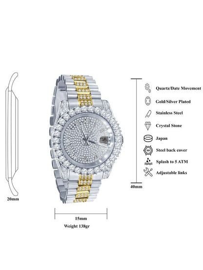 Forte Steel CZ Watch | 530301 Watches LoveAdora