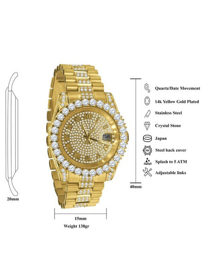 Forte Steel CZ Watch | 530301 Watches LoveAdora