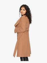 Load image into Gallery viewer, De La Creme Womens Waterfall Lapel Double Breasted Duster Coat Jackets &amp; Coats LoveAdora
