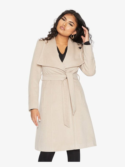 De La Creme Womens Waterfall Lapel Double Breasted Duster Coat Jackets & Coats LoveAdora