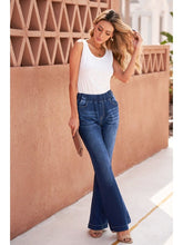 Load image into Gallery viewer, Elastic Waist Flare Jeans Denim Jeans LoveAdora