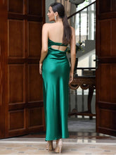 Load image into Gallery viewer, Satin Cutout Strapless Maxi Dress Evening Gown LoveAdora