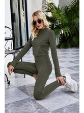 Load image into Gallery viewer, Cutout Spliced Turtleneck Yoga Top Activewear LoveAdora