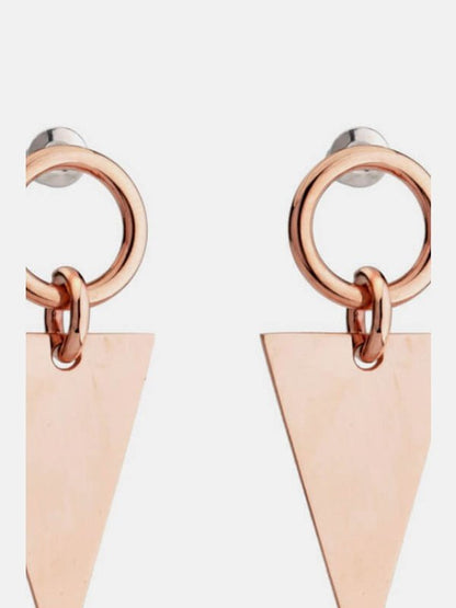 Stainless Steel Triangle Dangle Earrings Earrings LoveAdora