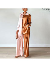 Load image into Gallery viewer, Women Two Piece Colorblock Loose Suits Matching Sets LoveAdora