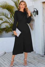Load image into Gallery viewer, Twisted Long Sleeve Midi Dress