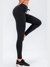 Load image into Gallery viewer, Drawstring Sports Leggings with Side Pockets Activewear LoveAdora