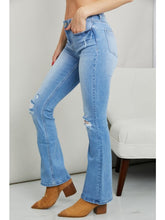 Load image into Gallery viewer, Zenana Distressed Flare Jeans Denim Jeans LoveAdora