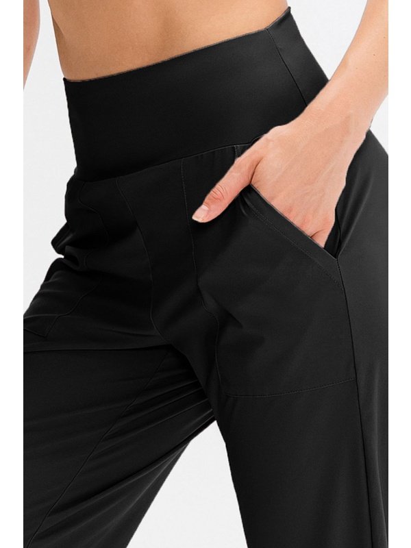 High Waist Joggers with Pockets Activewear LoveAdora