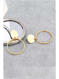 Gold-Plated Stainless Steel Drop Earrings Earrings LoveAdora