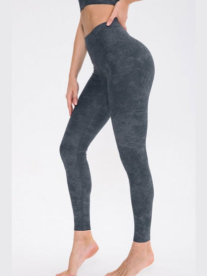 Printed High Waist Yoga Leggings Activewear LoveAdora