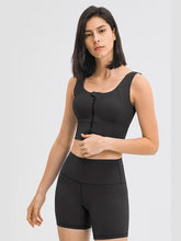 Load image into Gallery viewer, Zipper Front Sport Tank Top Activewear LoveAdora