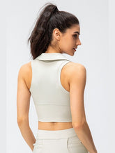 Load image into Gallery viewer, Cropped Collared Yoga Tank Activewear LoveAdora