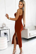 Load image into Gallery viewer, One-Shoulder Split Sleeveless Dress
