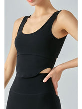 Load image into Gallery viewer, Cutout Curved Hem Sports Tank Activewear LoveAdora