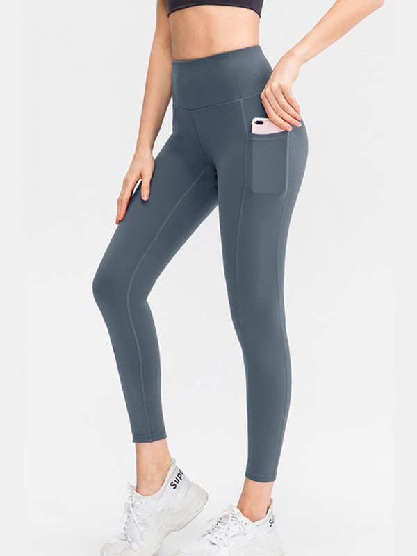 High Waist Ankle-Length Sports Leggings with Pockets Activewear LoveAdora