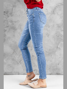 What You Want Button Fly Pocket Jeans Denim Jeans LoveAdora