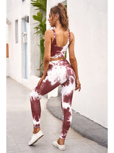 Load image into Gallery viewer, Tie-dye Crop Top and Leggings Set Activewear LoveAdora