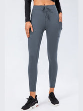 Load image into Gallery viewer, Drawstring Sports Leggings with Side Pockets Activewear LoveAdora