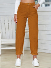 Load image into Gallery viewer, High Waist Pocketed Straight Leg Jeans Pants LoveAdora