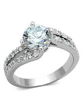 Load image into Gallery viewer, Rhodium Brass Ring with AAA Grade CZ Ring LoveAdora