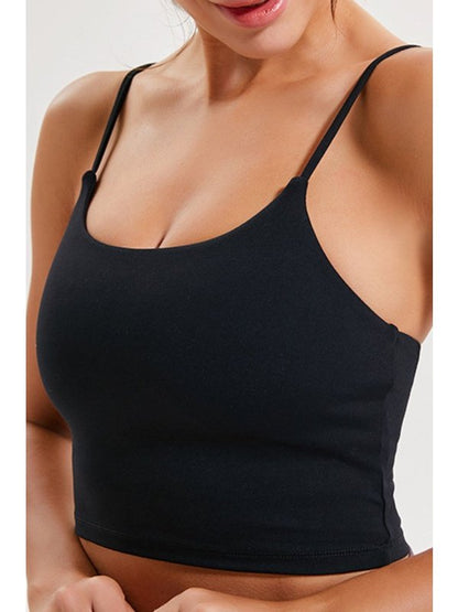 Feel Like Skin Scoop Neck Sports Cami Activewear LoveAdora