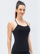 Load image into Gallery viewer, Crisscross Back Spaghetti Strap Yoga Cami Activewear LoveAdora