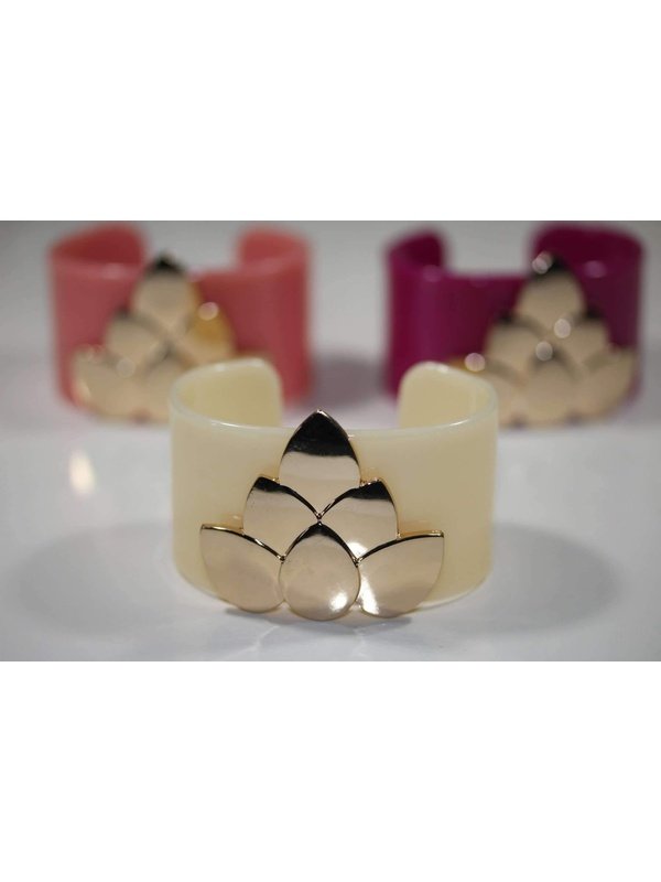 Lotus Flower Cuff Bangles Other Accessories LoveAdora