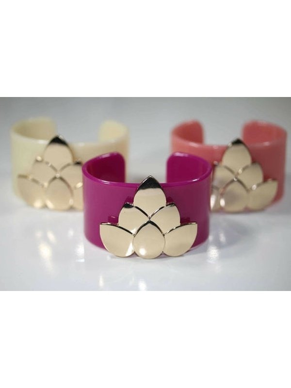 Lotus Flower Cuff Bangles Other Accessories LoveAdora