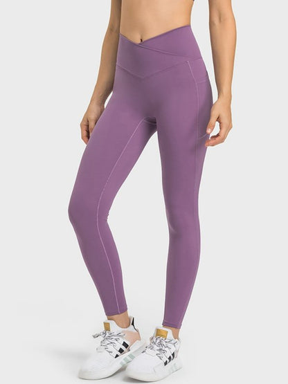 V-Waist Yoga Leggings with Pockets Activewear LoveAdora