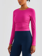 Load image into Gallery viewer, Lightweight Round Neck Long Sleeve Sports Top Activewear LoveAdora