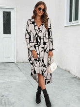 Load image into Gallery viewer, Surplice Neck Long Sleeve Midi Dress