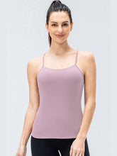 Load image into Gallery viewer, Crisscross Back Spaghetti Strap Yoga Cami Activewear LoveAdora