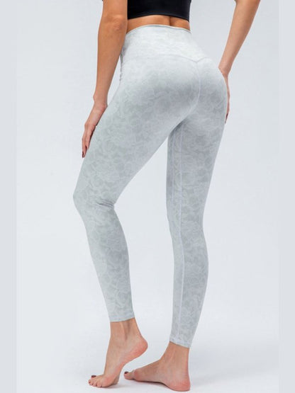 Elastic Waistband Ankle-Length Yoga Leggings Activewear LoveAdora