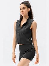 Load image into Gallery viewer, Highly Stretchy Zip Up Sports Vest with Breast Pockets Activewear LoveAdora