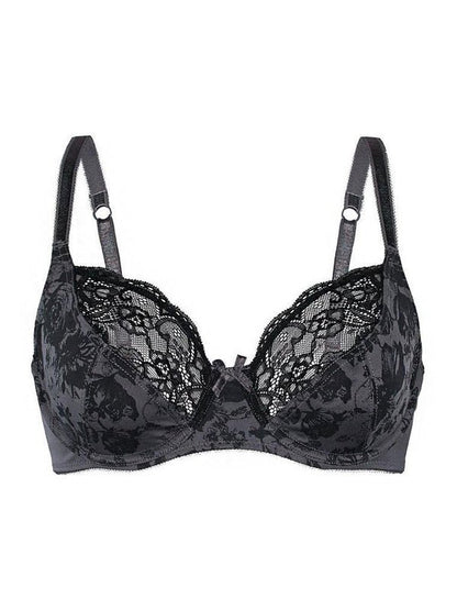 Sassa Charming Floral Semi Sheer Lace Demi Bra Lingerie & Underwear LoveAdora