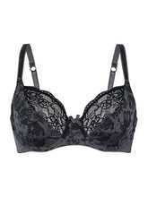 Load image into Gallery viewer, Sassa Charming Floral Semi Sheer Lace Demi Bra Lingerie &amp; Underwear LoveAdora