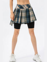 Load image into Gallery viewer, Plaid Faux Layered Sports Culottes Activewear LoveAdora