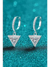 Load image into Gallery viewer, Moissanite Triangle Drop Earrings Earrings LoveAdora