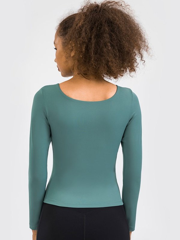 Feel Like Skin Highly Stretchy Long Sleeve Sports Top Activewear LoveAdora