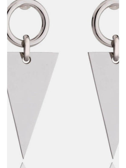 Stainless Steel Triangle Dangle Earrings Earrings LoveAdora