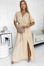 Load image into Gallery viewer, Surplice Neck Slit Maxi Dress