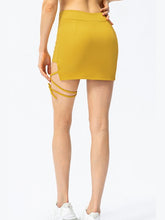 Load image into Gallery viewer, Ribbed Lace-Up Pocketed Sports Skirt Activewear LoveAdora